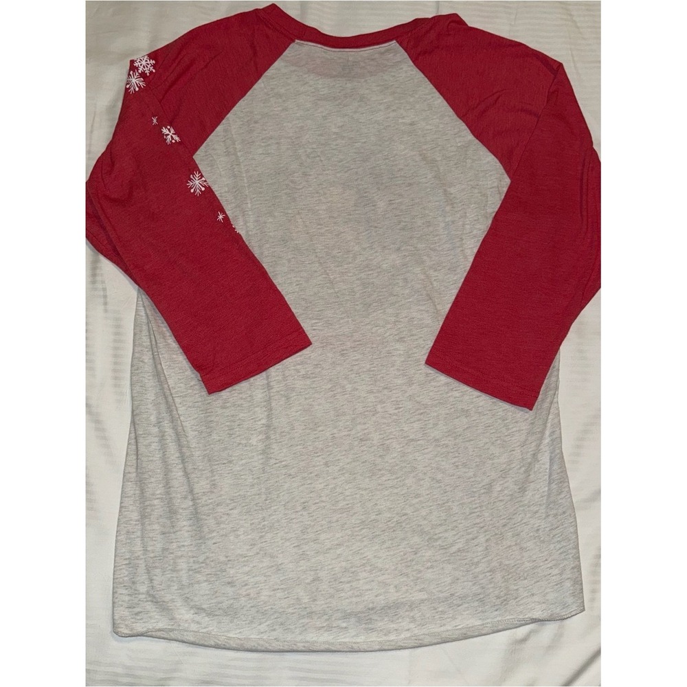 Disney Parks Mickey's Very Merry Christmas Party 2018 Raglan Baseball Tee L - Picture 5 of 5